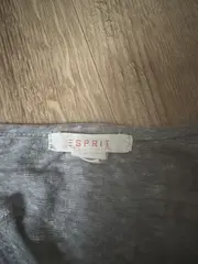 Vorschaubild 2 von Damen T-Shirt Gr. M grau meliert V-Ausschnitt Brusttasche Basic