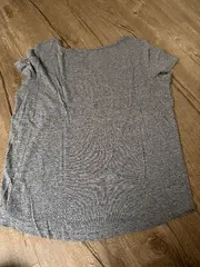 Vorschaubild 4 von Damen T-Shirt Gr. M grau meliert V-Ausschnitt Brusttasche Basic