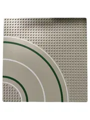 Vorschaubild 1 von Grundplatte Straße Kurve 32x32 Noppen Grau Grün Baseplate