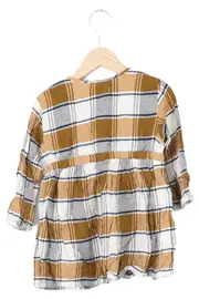 Vorschaubild 2 von Kinder Freizeitkleid Gr. 104 Braun Kariert Casual Viskose Mädchen