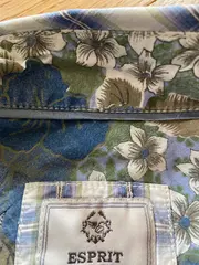 Vorschaubild 5 von Hemdbluse Damen Kariert Langarm Stickerei Fransen Baumwolle 40 L