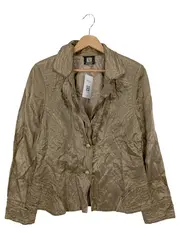 Vorschaubild 1 von Damen Blazer Gr. 38/M Beige Elegant Business Jacke Struktur