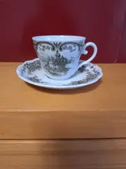 Vorschaubild 2 von Tasse mit Untertasse Bavaria Schloss Motiv Porzellan