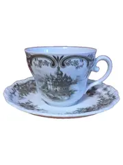 Vorschaubild 1 von Tasse mit Untertasse Bavaria Schloss Motiv Porzellan