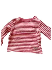Vorschaubild 1 von Langarmshirt Mädchen Gr. 68 (6M) Rosa Gestreift Herz Casual