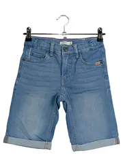 Vorschaubild 1 von Kinder Jeans Shorts Gr. 134 Blau Casual Uni Baumwolle Knopf