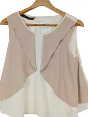 Vorschaubild 2 von Bluse Damen Elegant Mehrfarbig Gr. 36/S Ärmellos