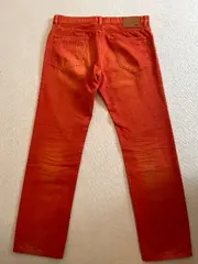 Vorschaubild 4 von Herren Jeans Regular Fit Orange Gr. W34/L30 Baumwolle