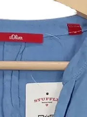 Vorschaubild 4 von Damen Bluse Langarm Gr. 42 Blau Viskose Casual