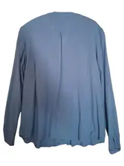 Vorschaubild 2 von Damen Bluse Langarm Gr. 42 Blau Viskose Casual
