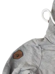 Vorschaubild 2 von Damen Kapuzenpullover Hoodie Melange Grau XL Freizeit