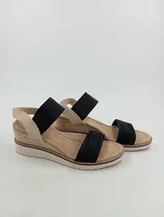 Vorschaubild 3 von Sandalen Damen Gr. 40 Keilabsatz Espadrilles Schwarz Casual