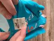 Vorschaubild 4 von Damen T-Shirt Türkis Schriftzug Stickerei Gr. L