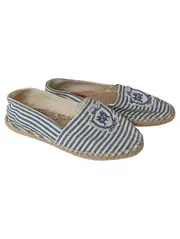 Vorschaubild 1 von Espadrilles Slipper Schuhe Damen 36 Blau Gestreift Maritim Logo