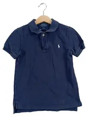 Vorschaubild 1 von Kinder Poloshirt Gr. 128 Navy Blau Kurzarm Baumwolle