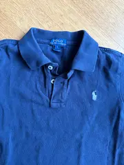 Vorschaubild 2 von Kinder Poloshirt Gr. 128 Navy Blau Kurzarm Baumwolle