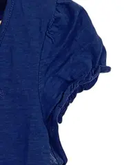 Vorschaubild 7 von EDC Damen T-Shirt Gr. 38 M Blau Casual Rüschen Kurzarm