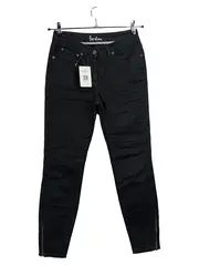 Vorschaubild 1 von Damen Jeans Straight Leg Schwarz Gr. W29 L28 Reißverschluss Casual
