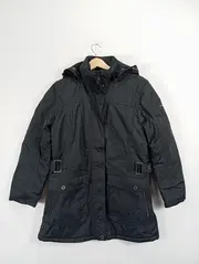 Vorschaubild 2 von Damen Winterjacke Parka Kapuze Gesteppt Schwarz Gr. 38