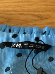 Vorschaubild 5 von Damen Bluse Punkte Rüschen Blau Gr. 36/S