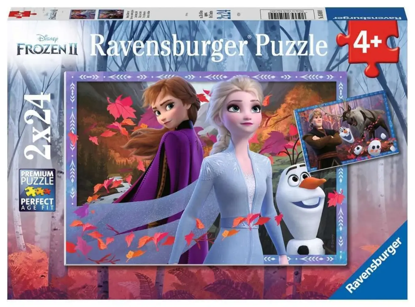 RAVENSBURGER Puzzle Die Eiskönigin 2 Elsa Anna Olaf 2x24 Teile Kinder ab 4