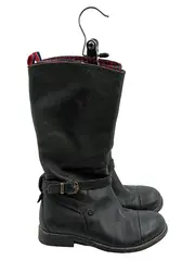 Vorschaubild 1 von Kinder Leder Stiefel Schwarz Gr. 32 Reitstiefel Schnalle