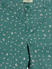 Vorschaubild 2 von Damen Shorts Gr. 42 Grün Blumenmuster Casual Sommerhose