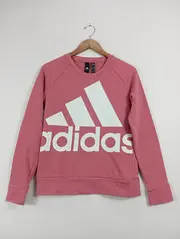 Vorschaubild 2 von Damen Sweatshirt Pink S Logo Print Sportlich Baumwolle Polyester