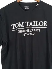 Vorschaubild 2 von Herren T-Shirt Schwarz Gr. XL Casual Baumwolle
