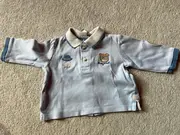 Vorschaubild 2 von Baby Poloshirt Kinder Blau Gr. 74 Casual Bären-Applikation