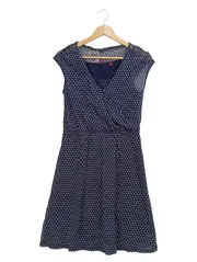 Vorschaubild 1 von Damen Kleid Gr. 38 Blau Wickelkleid Maritim Anker-Muster