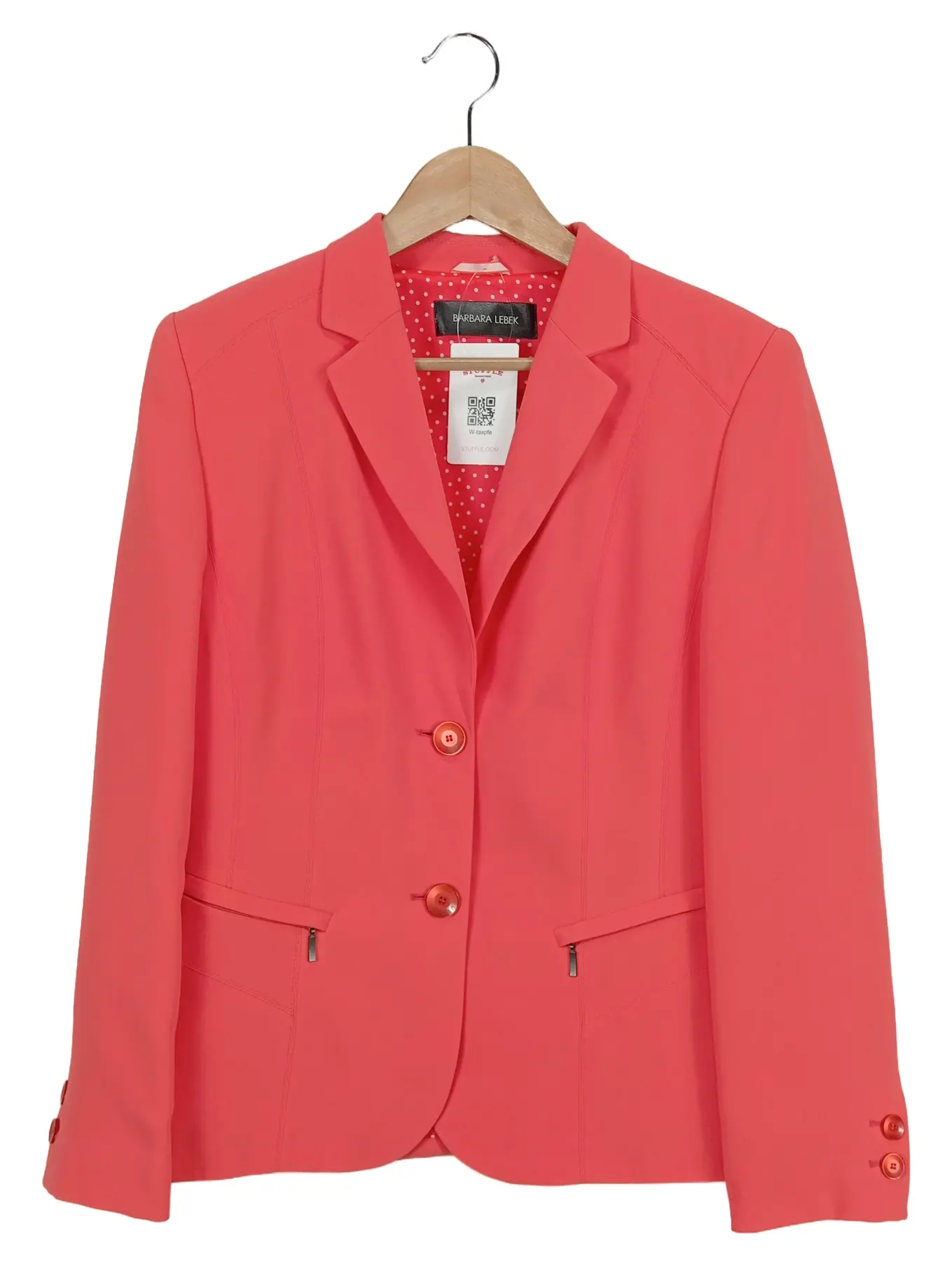 BARBARA LEBEK Damen Blazer Gr. 40/M Rot Elegant Business Jacke