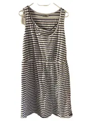 Vorschaubild 1 von Freizeitkleid Damen Gr. 46 gestreift Baumwolle Midikleid Casual
