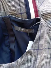 Vorschaubild 3 von Damen Etuikleid Gr. 34/XS Grau Kariert Business Elegant Kurzarm