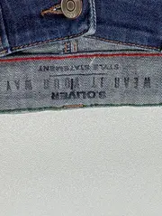 Vorschaubild 3 von High Waist Jeans Damen Blau W29/38 Baumwolle Uni