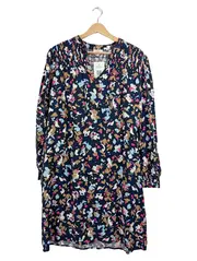 Vorschaubild 1 von Damen Tunikakleid Gr. 38/M Blau Abstrakt Viskose