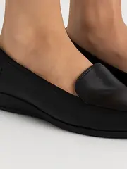 Vorschaubild 4 von Damen Slipper Loafer Gr. 38.5 Schwarz Klassisch Komfortabel