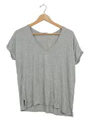 Vorschaubild 1 von Trafaluc Damen T-Shirt V-Ausschnitt Gr. S grau meliert Basic
