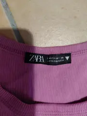 Vorschaubild 4 von Damen Crop Top Rippstrick Rosa Gr. M Tanktop Ärmellos Basic