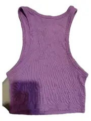 Vorschaubild 2 von Damen Crop Top Rippstrick Rosa Gr. M Tanktop Ärmellos Basic