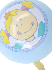 Vorschaubild 2 von Greifling Holzkugel Mädchen Motiv Blau Baby Spielzeug