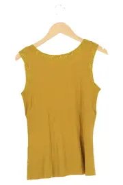 Vorschaubild 2 von QIERO Damen Top Rippstrick Spitze Gelb Gr. 42/L Bohemian Vintage