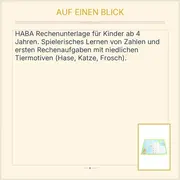 Vorschaubild 2 von Schreibtischunterlage Rechenunterlage Kinder Hase Katze Frosch Lernspiel