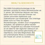 Vorschaubild 3 von Schreibtischunterlage Rechenunterlage Kinder Hase Katze Frosch Lernspiel