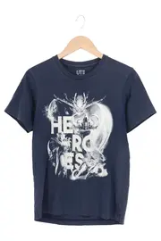 Vorschaubild 1 von Herren T-Shirt Blau Gr. 46/S Streetwear Grafik Superhelden