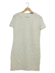 Vorschaubild 1 von Trafaluc Damen Spitzenkleid Kurzarm Weiß Gr. M Festlich