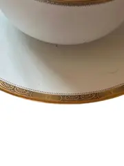 Vorschaubild 4 von Tasse Untertasse Porzellan Weiß Goldrand Elegant 2838