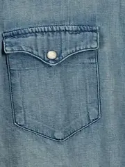 Vorschaubild 3 von Herren Jeanshemd Freizeithemd Blau Gr. M Baumwolle