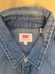 Vorschaubild 6 von Herren Jeanshemd Freizeithemd Blau Gr. M Baumwolle