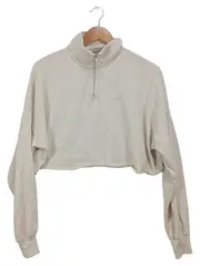 Vorschaubild 1 von Damen Pullover Cropped Half-Zip Beige Gr. 34/XS Casual